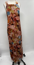 Anthropologie Women's Sleeveless Halter Velvet Maxi Cross Back Dress Size Small