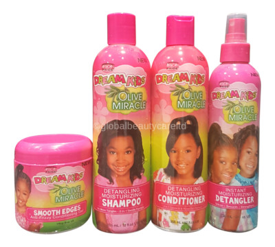 African Pride Dream Kids Olive Miracle Detangling Moisturizing Set