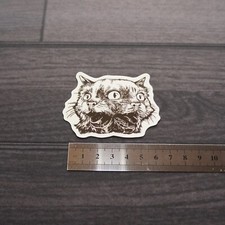 2 Headed Cat Sticker Monster Freaky Horror Sticker Decal Halloween Scary
