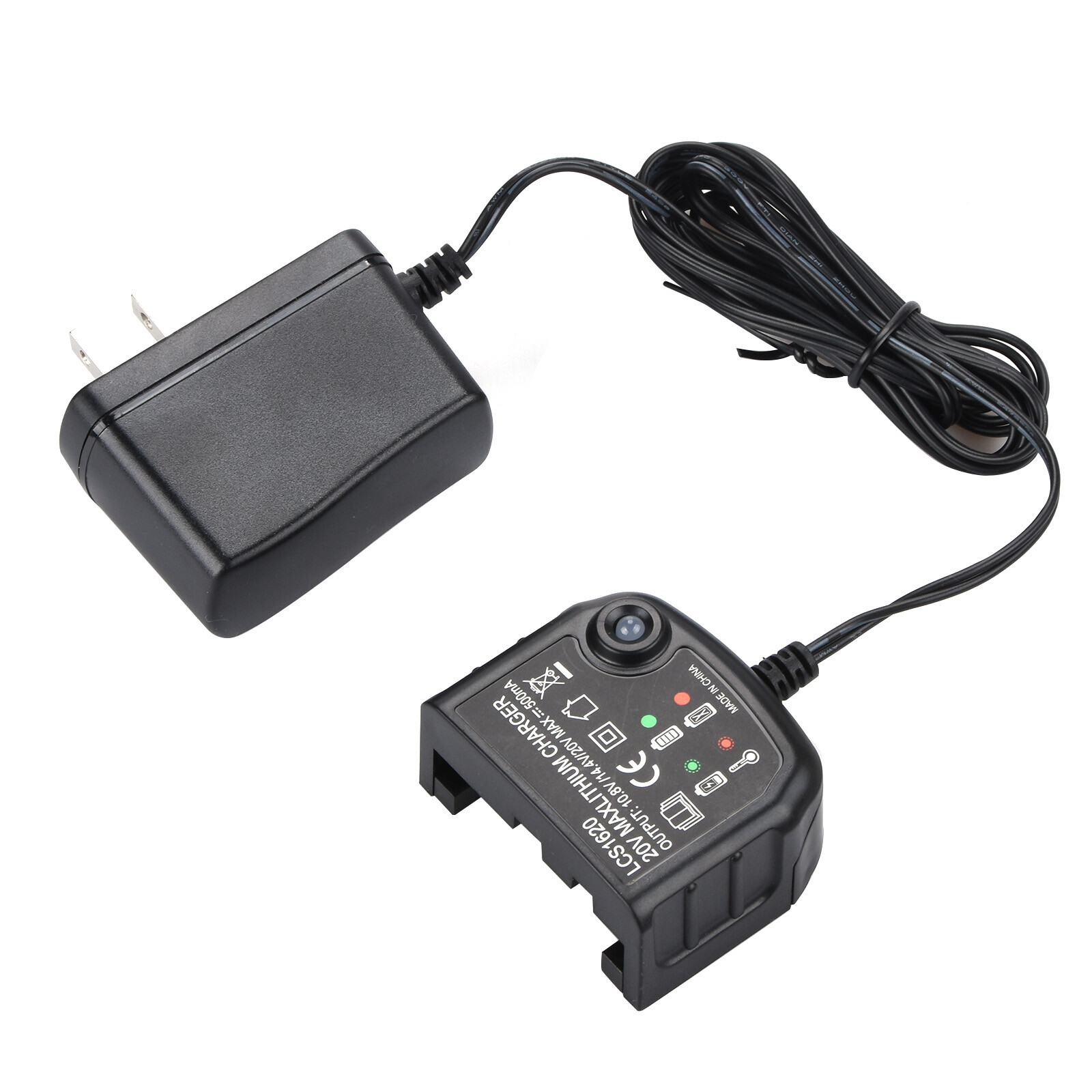 20V Black Lithium-Ion Battery Charger Compatible with Black and Decker