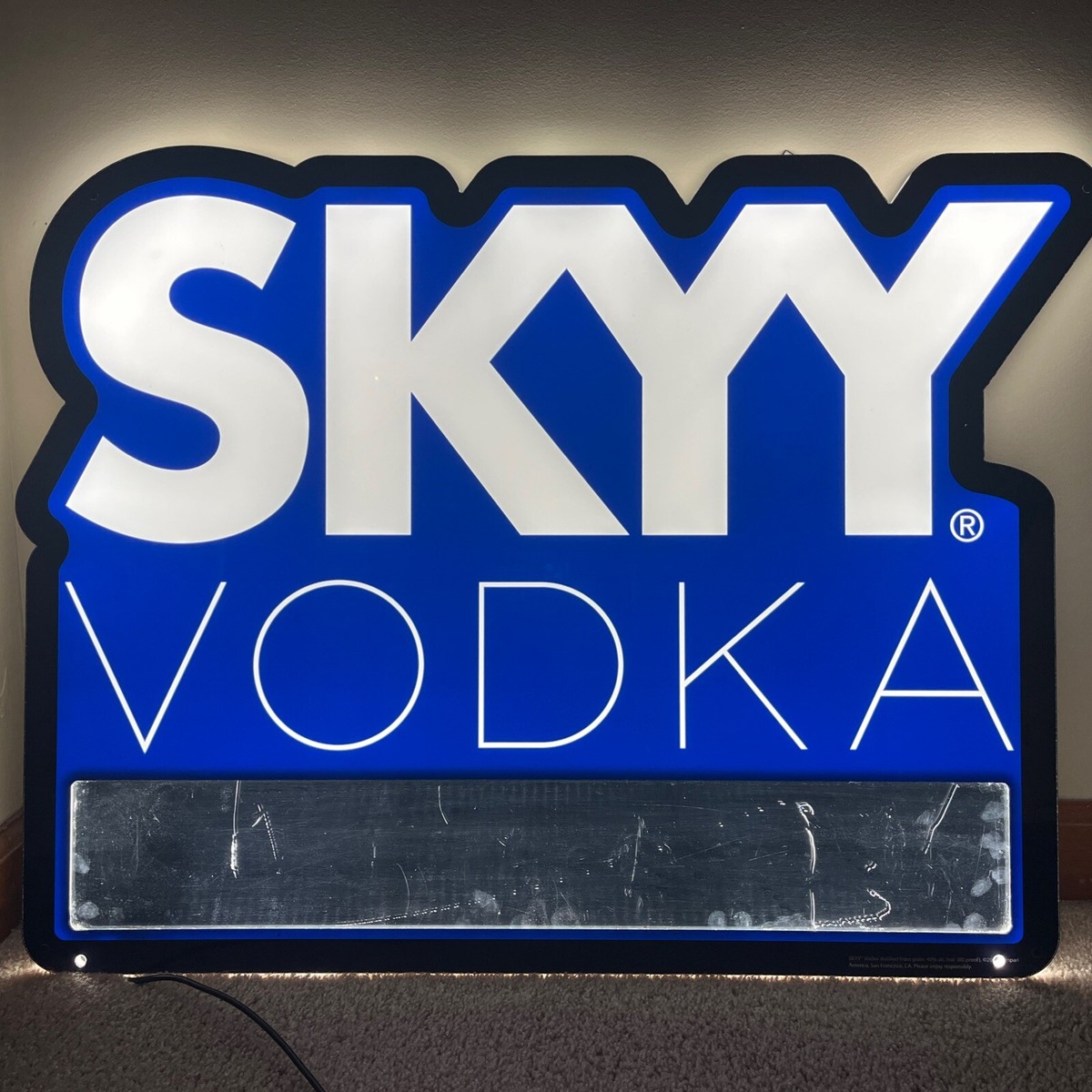 SKYY VODKA LED Bar Sign Man Cave Garage Décor Light San Francisco