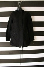 Chocolate Women’s Jacket Hooded Black 100% Cotton Size M Medium