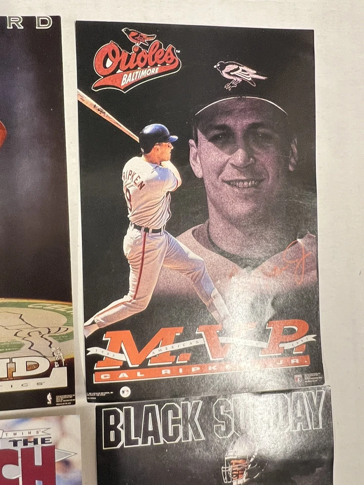 Lote de 7 muestras de póster de 4x6 Costacos Brothers de la década de 1990 Gretzky Ripken Larry Bird Foto 4 de 4