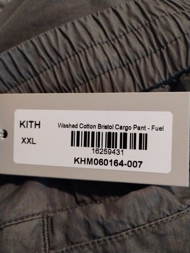 KITH Men's Washed Cotton Bristol Cargo Pant Size XXL Fuel Elastic Waistband NWT - Picture 5 of 5