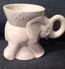 Vintage Frankoma Collectible 1968 GOP Republican White Elephant Political Mug