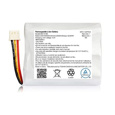 Replacement Battery 300-10186 for ADT Command Smart Security Panel Lithium-io...
