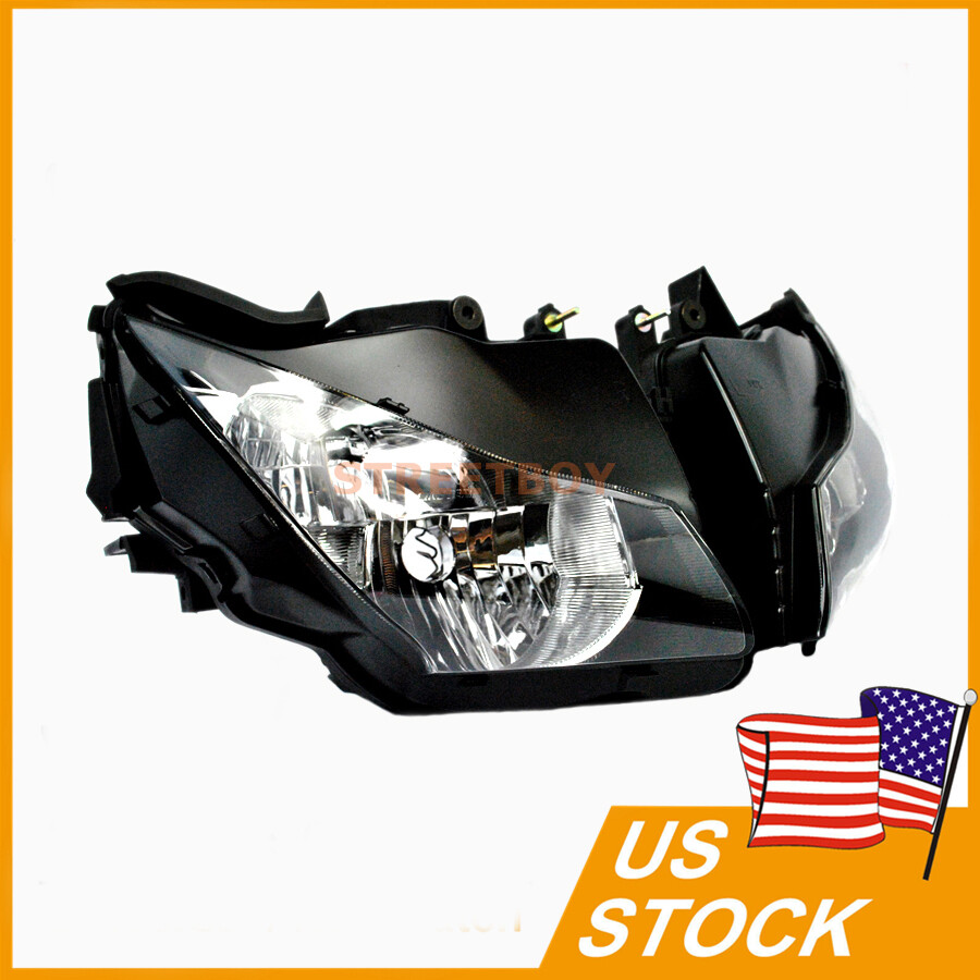 TWOM Front Headlight Assembly For Honda CBR1000RR (2012-2015) – Black Housing, Clear Lens