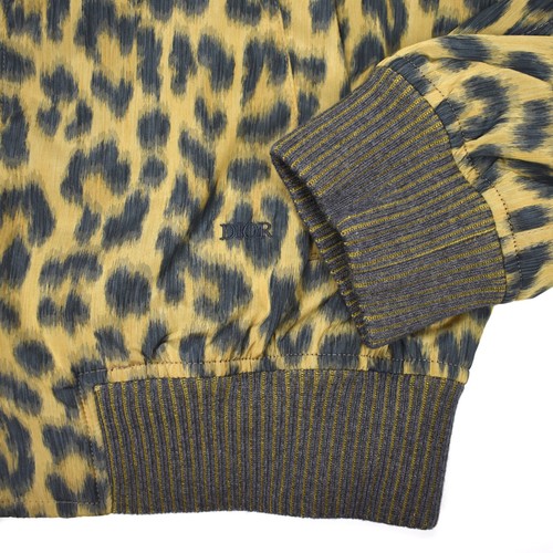 NWT $2900 Dior Homme Leopard Print Woven Bomber Jacket Saddle Men's 50 AUTHENTIC - Picture 7 of 12