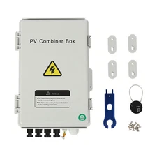 4 String Solar Combiner Box PV Combiner Circuit Breaker 63A For Solar Panel Kit