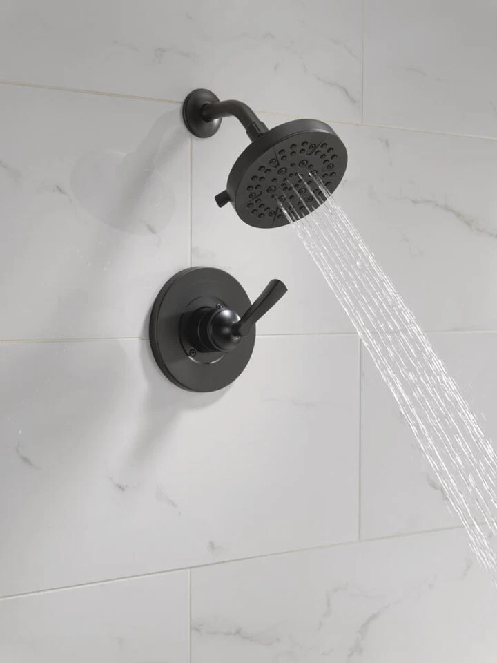 Delta Faryn 1 mango 5 rociadores grifo de ducha negro mate certificado restaurado Foto 3 de 4