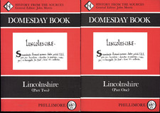 JOHN MORRIS DOMESDAY BOOK LINCOLNSHIRE 2 VOLS HISTORY FROM THE SOURCES VERY GOOD