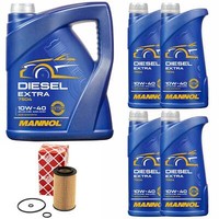 MotoröL Set Mannol 10W40 API CH-4/SL 9 Liter + ÖLfilter FüR Mercedes Sprinter