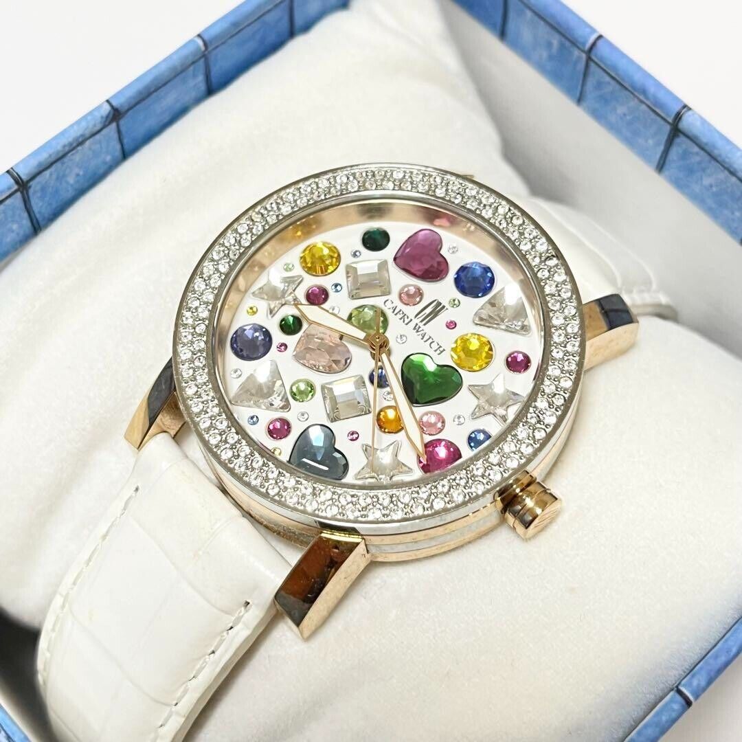 CAPRI WATCH, Rhinestone, Watch, with Box, Heart, Star, From CAPRI WATCH, Rhinestone, Watch, with Box, Heart, Star, From