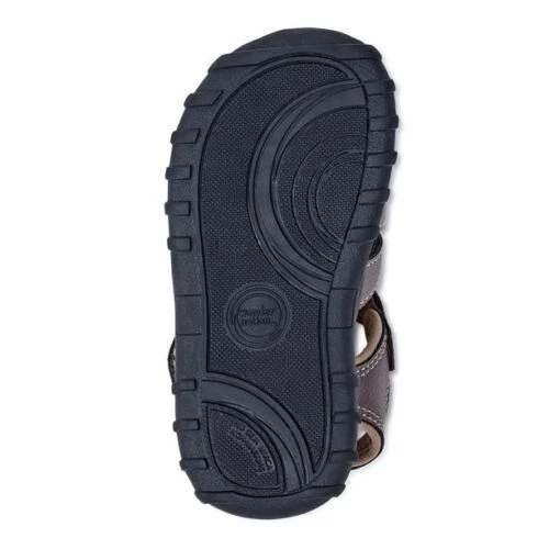 Sandalias de pescador Wonder Nation para niños marrón talla 8 plantilla cómoda suela sin marcas Foto 3 de 3