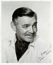 Cargador superior transparente Clark Gable reproducción firma 8,50" x 11" sin fotos.