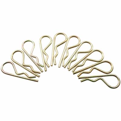 10 Pack R Clips Spring Hair Pin 4mm Hitch Lynch Cotter Zinc Plated ...