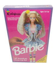 Vintage Barbie All American Dress Up Play Set Colorforms 740 Sealed 1991 MIB