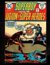 Superboy Legion of Super-Heroes 201 Wildfire Returns VF- 1974 DC Comic