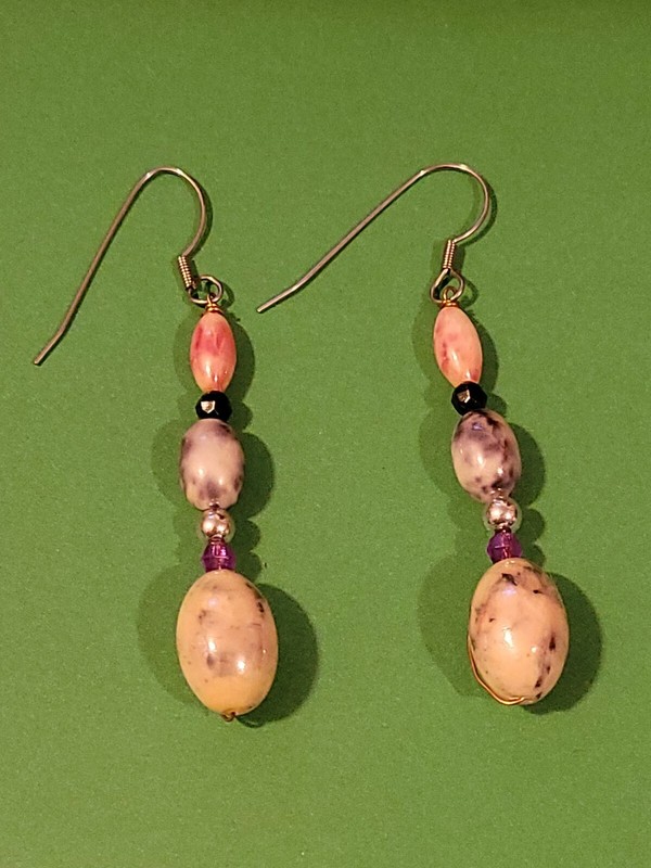 Cute Polished Speckle Bead Earrings