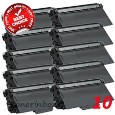 10pk Toner Cartridge For Brother TN750 TN720 HY HL-5440D HL-5470DW HL-6180DW