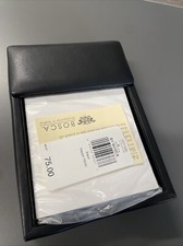 Memo Box Nappa Vitello Black 4 3/4 x 6 7/8 BOSCA