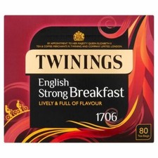Twinings 1706 Strong Breakfast Tea - 80 per pack