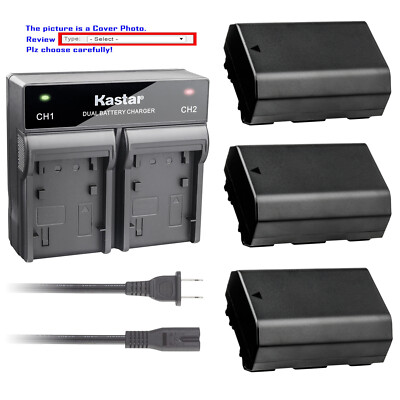 Kastar Battery AC Rapid Charger for Sony NP-FZ100 & Sony Alpha ILCE-7RM3 Camera