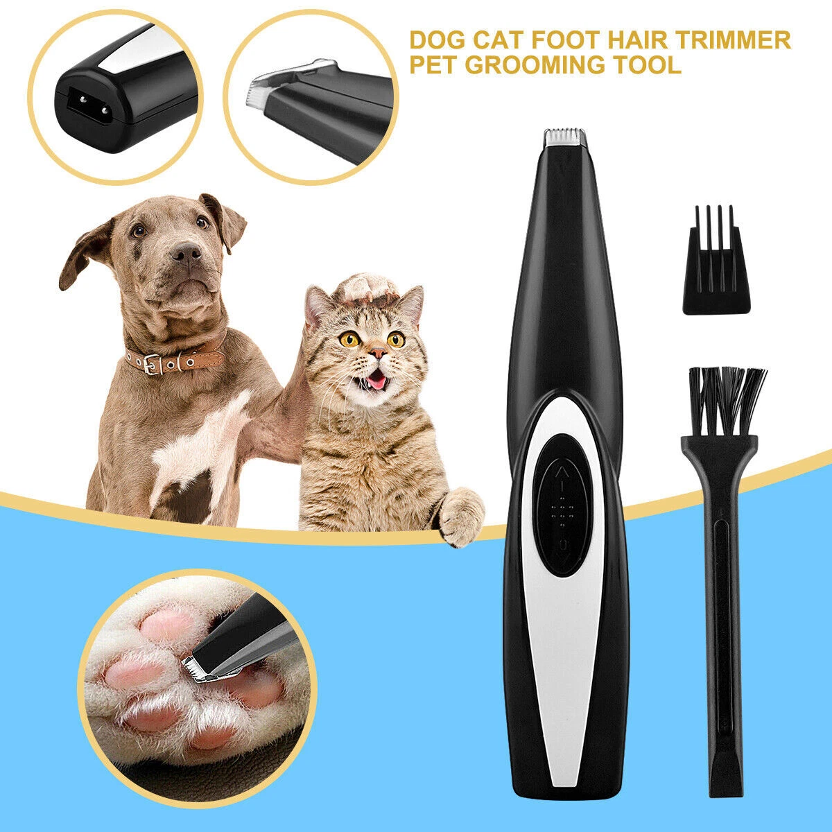 Udveksle kapitalisme Kamp Mini Toe Paw Pad Trimmer Pet Dog/Cat Hair Clipper Electric Shaver  Professional | eBay