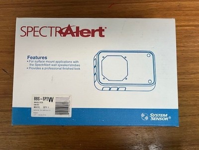 System Sensor BBS-SP2W BBSSP2 Back box skirt, white, SpectrAlert, Brand New
