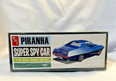 #ad AMT Piranha Super Spy model Kit New in OPEN Box Factory SEALED BAGS Complete $23.50