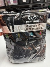 New Realtree Heavyweight Fleece Thermals 1 Men s Botom Size Xl Black