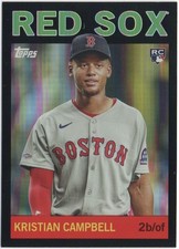 Kristian Campbell 2025 TOPPS ARCHIVES BASEBALL Black Foilboard RC #78 Red Sox