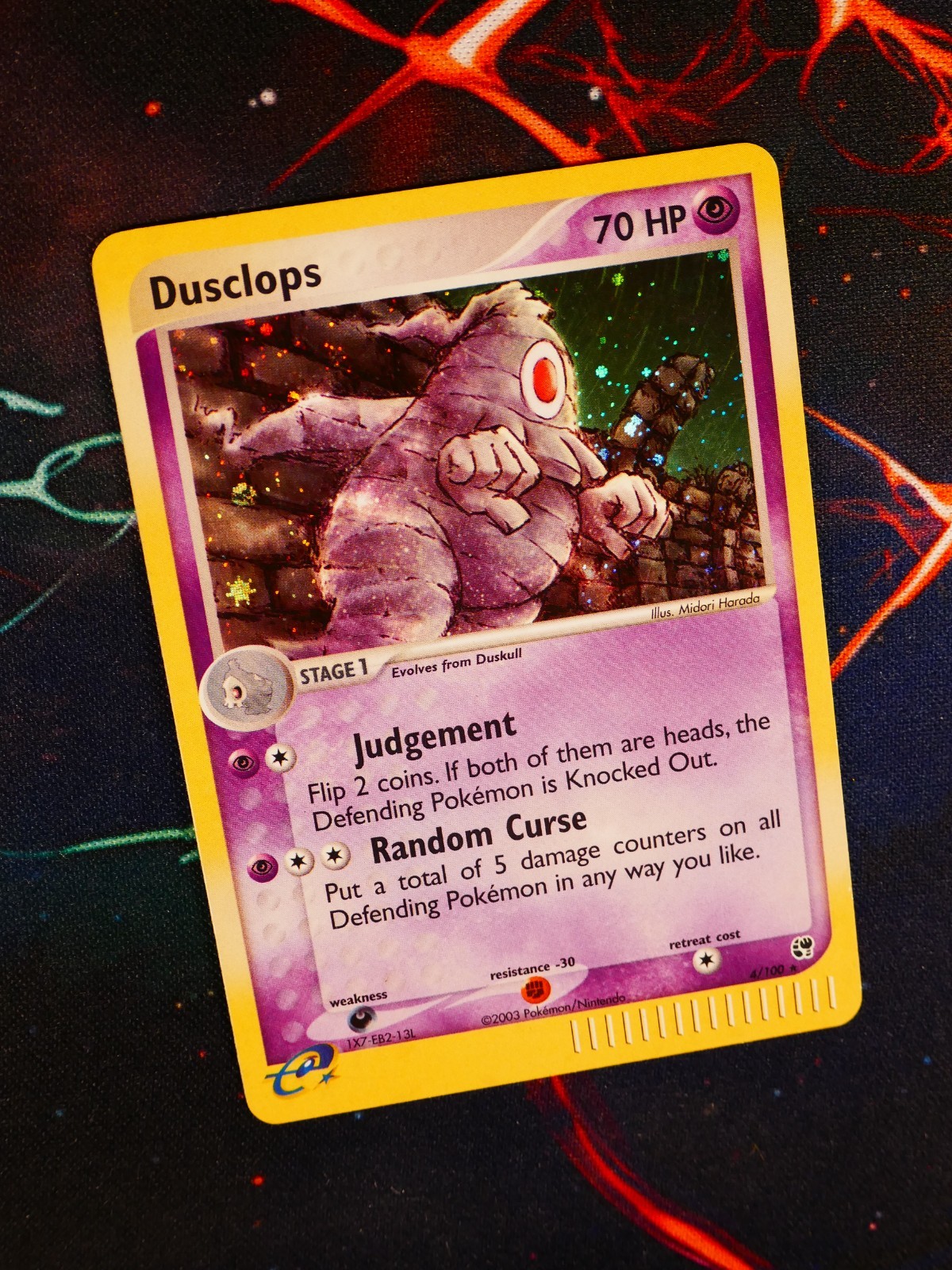 MP/HP Pokemon DUSCLOPS Card EX SANDSTORM Set #4/100 Holo Foil Rare#3