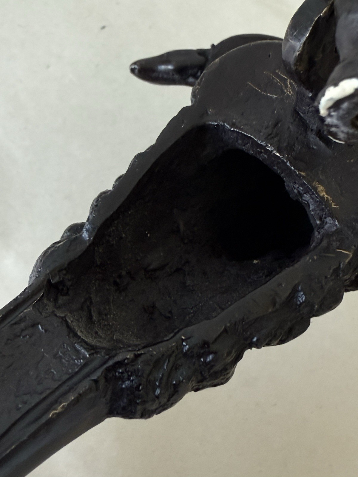 Antique Vintage Aries Head Ram Head & Hoof Door Knocker Rare Bronze