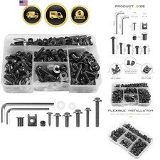 Motorcycle Fairing Bolt Kit 177pcs Aluminum Fasteners for Sports Bikes