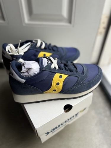 Saucony Jazz Original Vintage Shoes Blue Yellow Men’s Size 7 - Picture 3 of 5