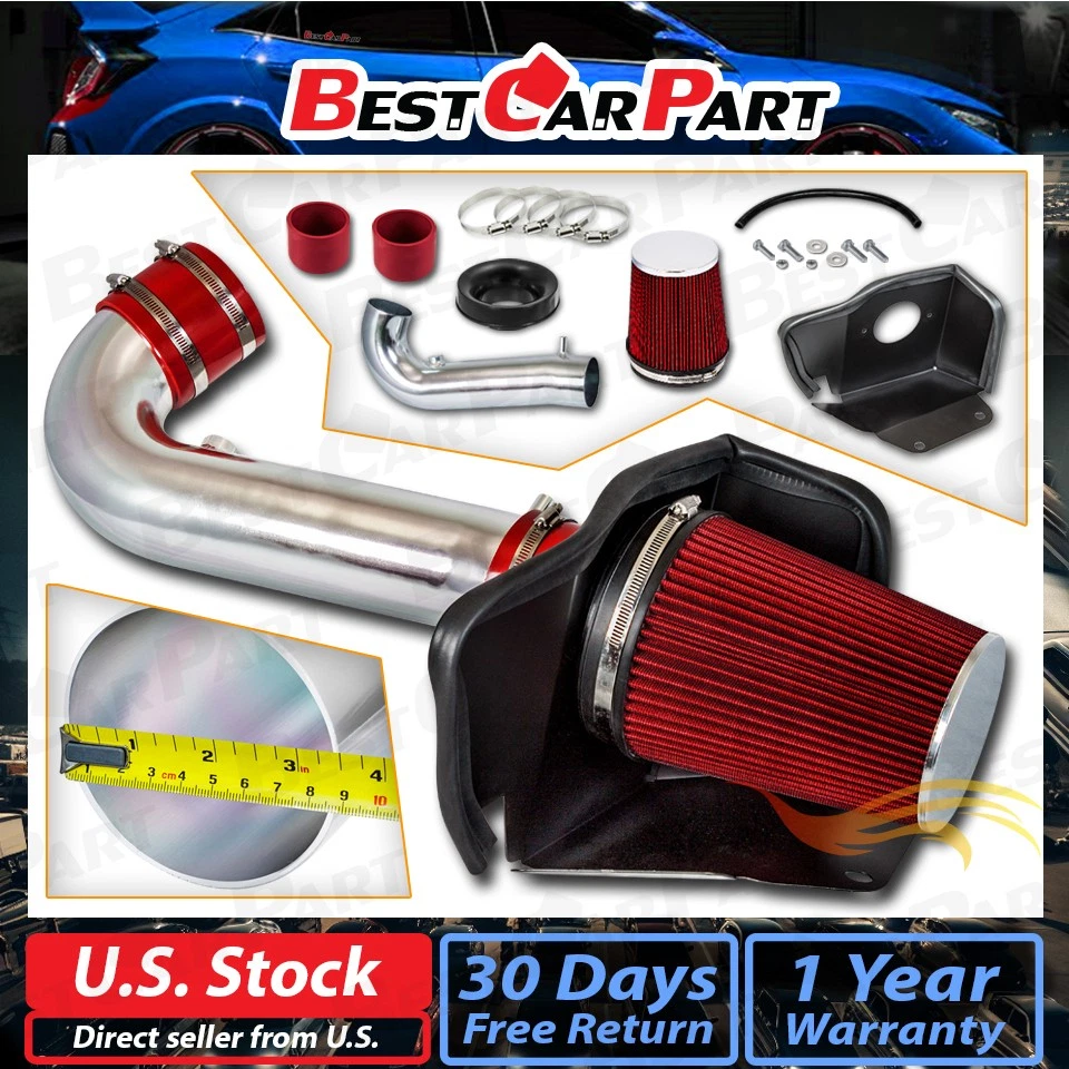 BCP RED For 2011-2022 Dodge Durango 5.7L V8 Heat Shield Cold Air Intake Kit - Image 2 of 4