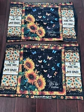 Colorful  Yellow & Black Sunflowers You Are My Sunshine Standard Pillowcases (2)