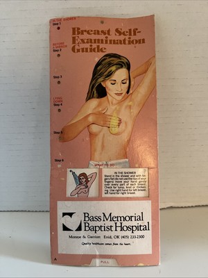 Breast Self-Examination Guide Health Booklet Slide Paper 8.75'' x 3.75'' VTG