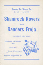 SHAMROCK ROVERS V RANDERS FREJA 2/10/1968 ECWC