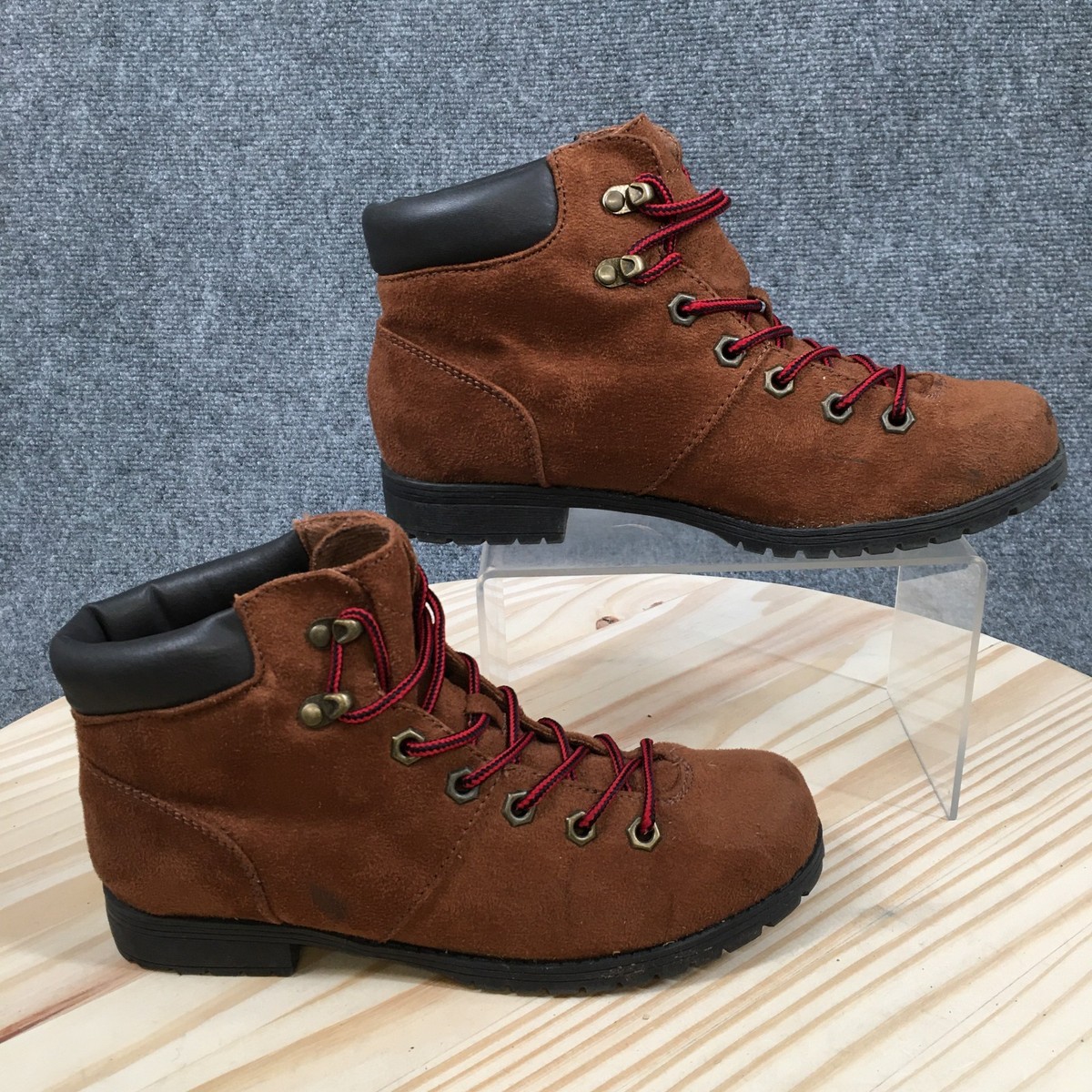 American Eagle Boots Womens 7.5 Combat Lace Up Round Toe  display picture 3