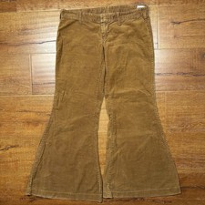 Vintage 70s Love N Stuff Bell Bottom Corduroy Pants Womens 30x28 Low Rise VTG