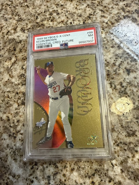 KEVIN BROWN 1999 E-X Century Essential Credentials Future /33 PSA 7 Dodgers