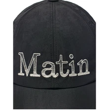 MATIN KIM FOR LOVERS LOGO POINT BALL CAP IN  BURGUNDY – Matin Kim KOREA