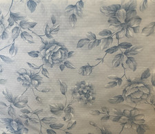 VINTAGE BLUE WHITE LIGHTWEIGHT FLORAL-- BY THE YARD