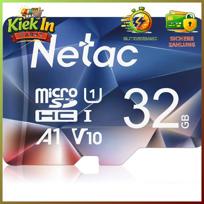 Netac Micro SD Karte 32GB FAT32 für Smartphone, Switch, Tablet