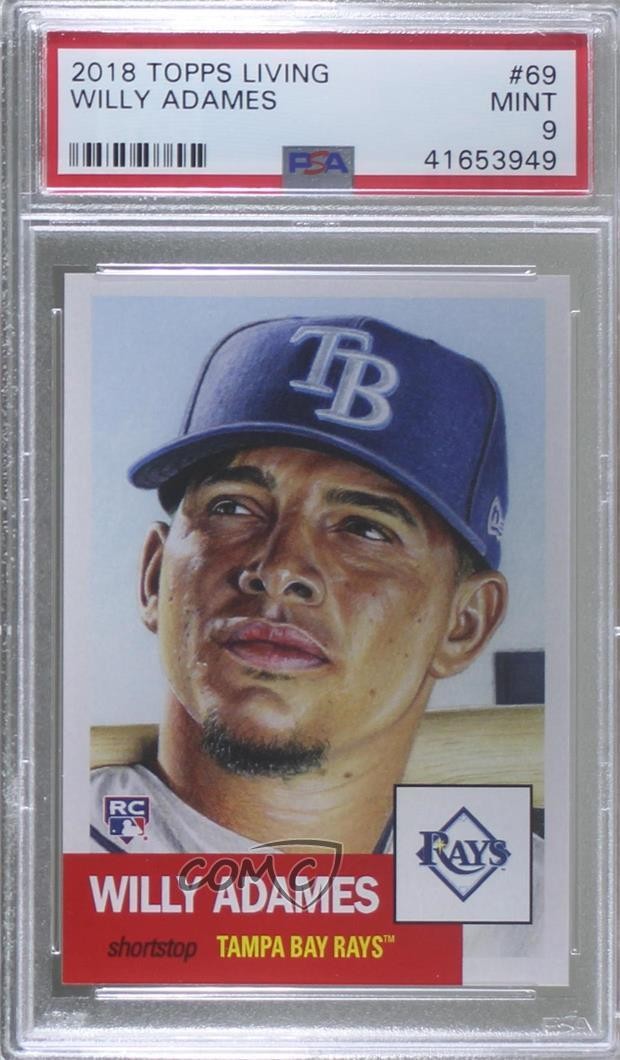 2018 Topps Living Set Online Exclusive /4974 Willy Adames #69 PSA 9 MINT fo7