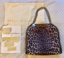 Borsa piccola Stella McCartney pelliccia sintetica stampa leopardata nero marrone Falabella