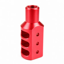 RED Muzzle Brake 1/2x28 TPI for .223 556 .22LR 5.7x28 Hard Anodized w/ Washer