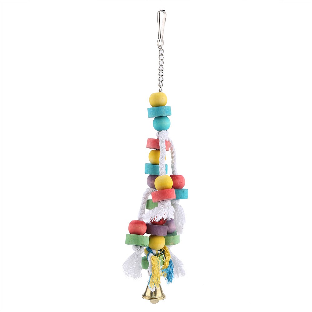 Colorful Toy Fun Chew Toy For Small Parrots Wooden Easy To Use